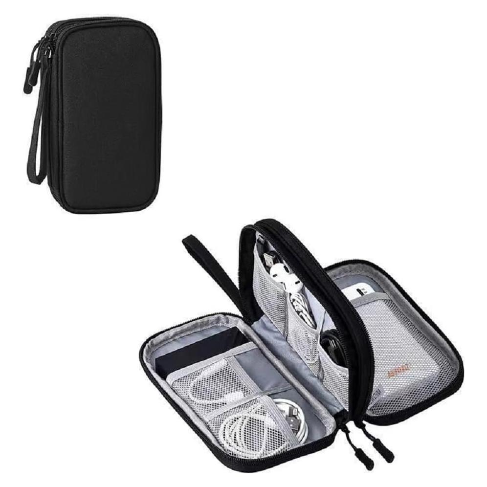 Bolsa Organizadora Electrónica Yiasangly Negra Impermeable 19x11x6cm