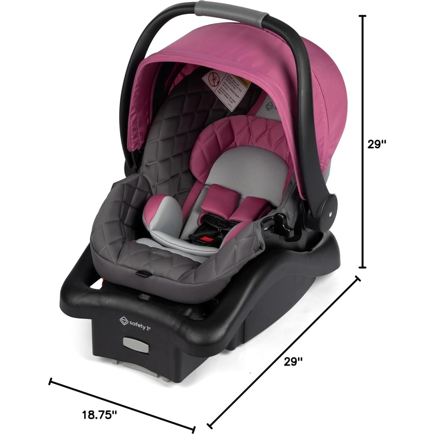Asiento de Auto para Bebé Safety 1st onBoard Rosa Playa 1.8-13.6 kg