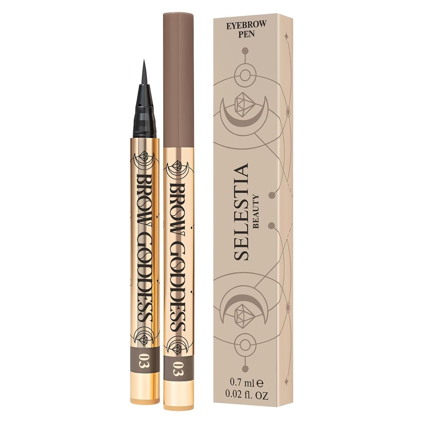 Lápiz de Cejas Líquido SELESTIA BEAUTY Bastet - Resistente a Manchas