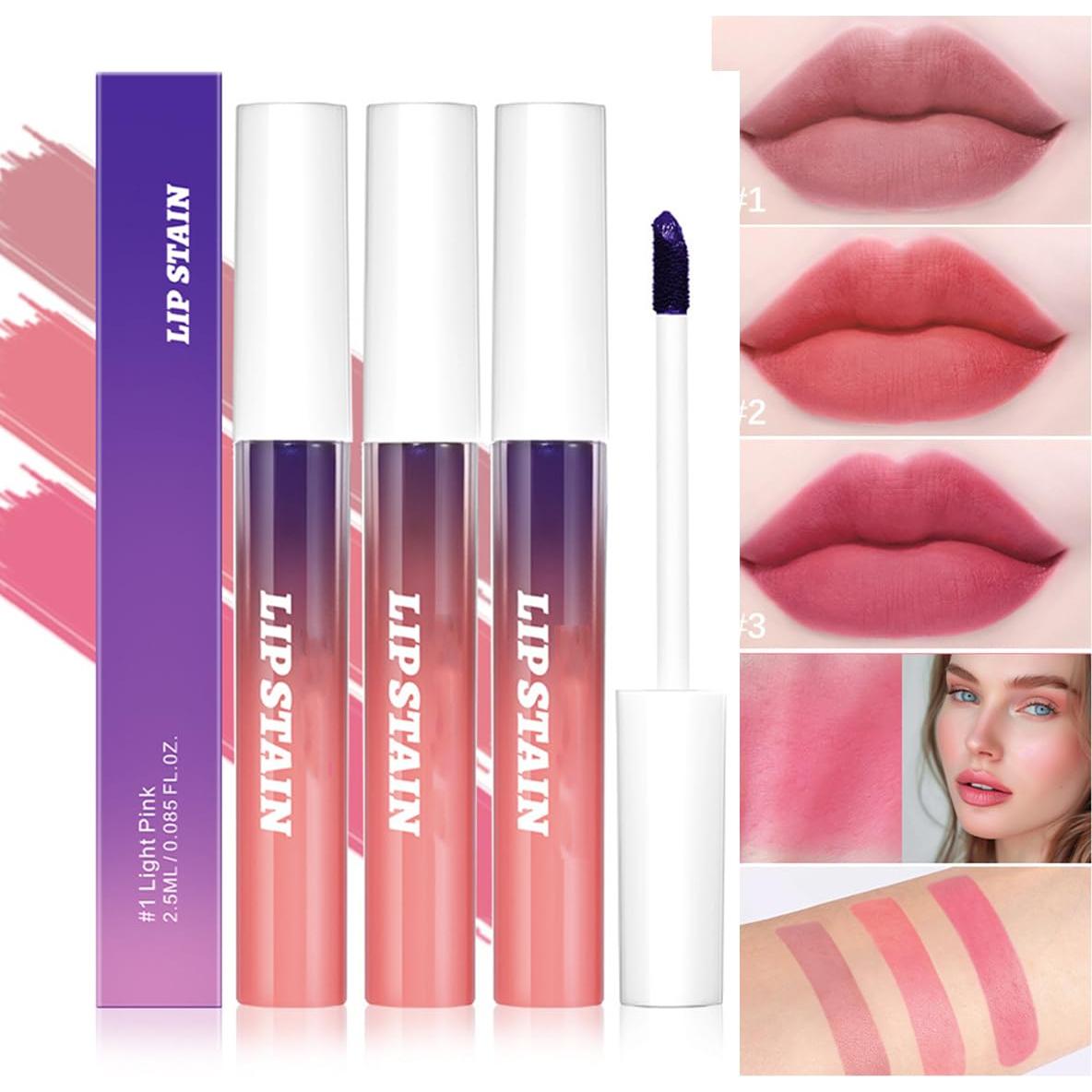 Juego de 3 Tintes de Labios Peel Off Pakivs - Larga Duración