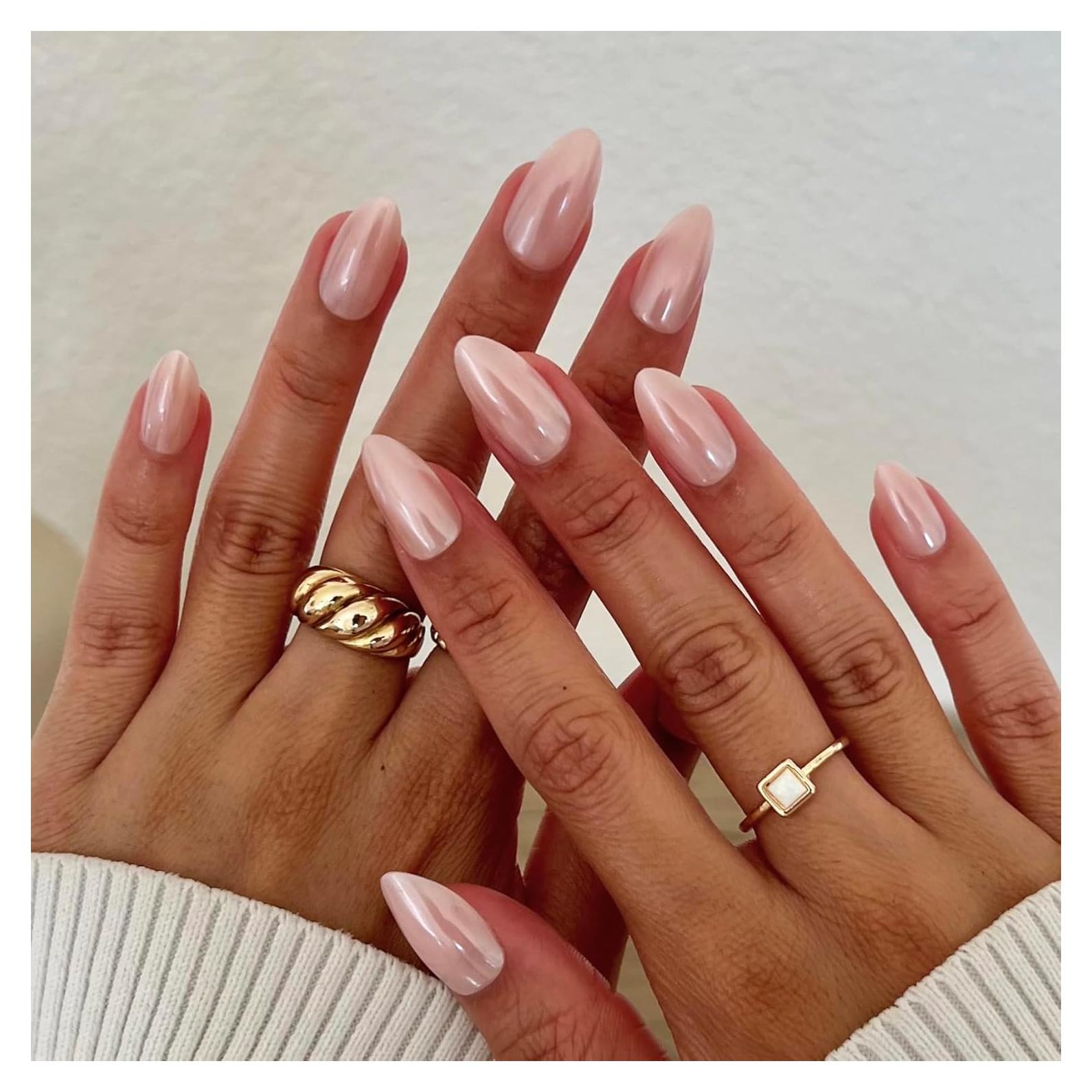 Uñas Press-Ons Celebritips Angelface Almendras Cortas 32 Uñas