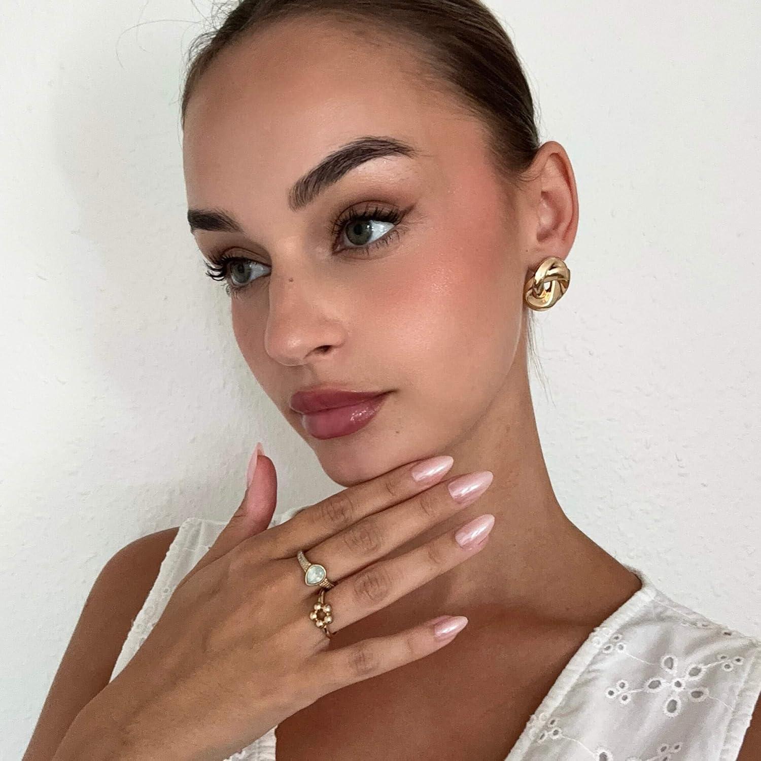 Uñas Press-Ons Celebritips Angelface Almendras Cortas 32 Uñas