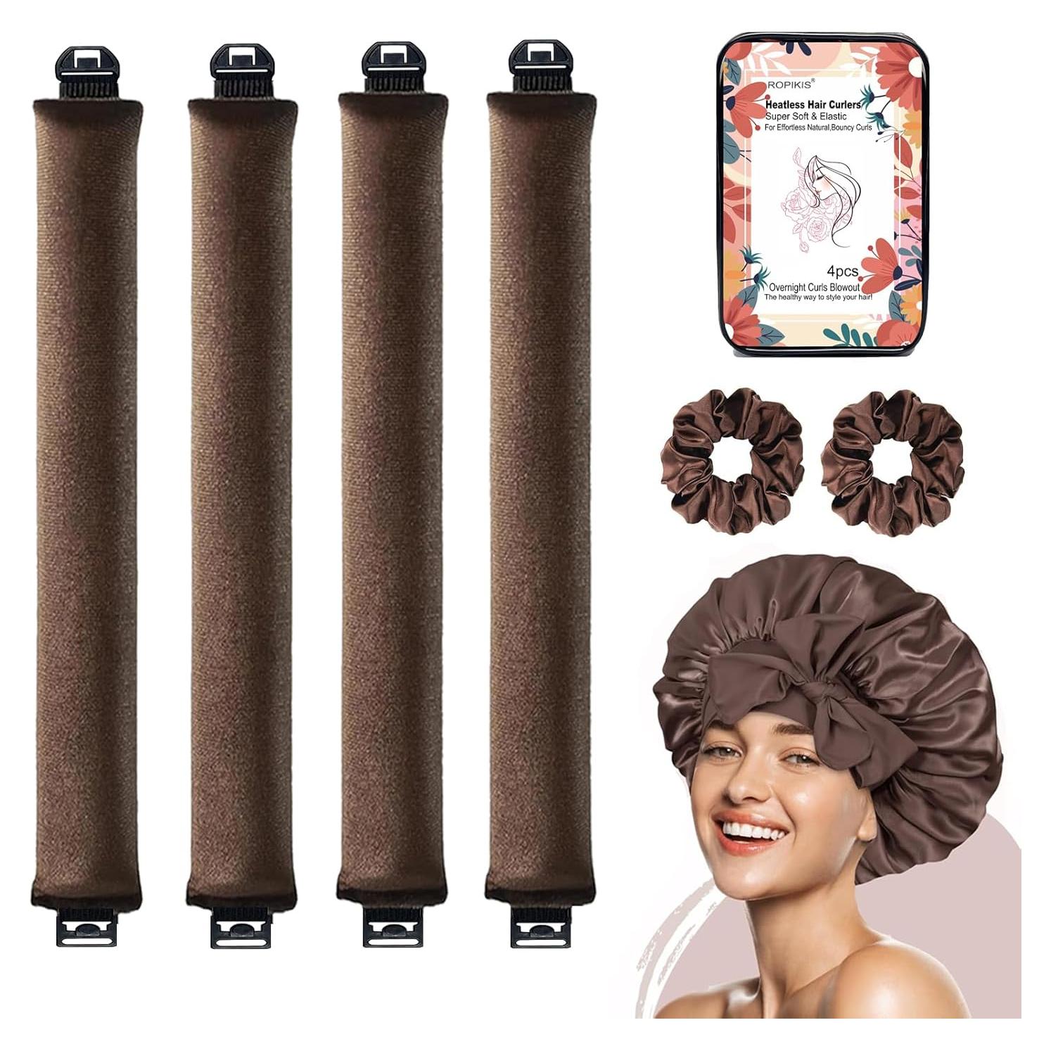 Rizador de Cabello Sin Calor ROPIKIS 4 Varillas Flexibles 3.05cm