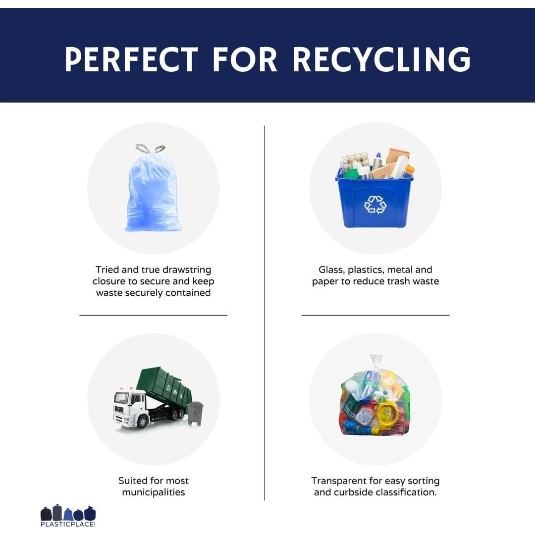 Bolsas de Basura Plasticplace Código D 100 Unidades 20L Azul