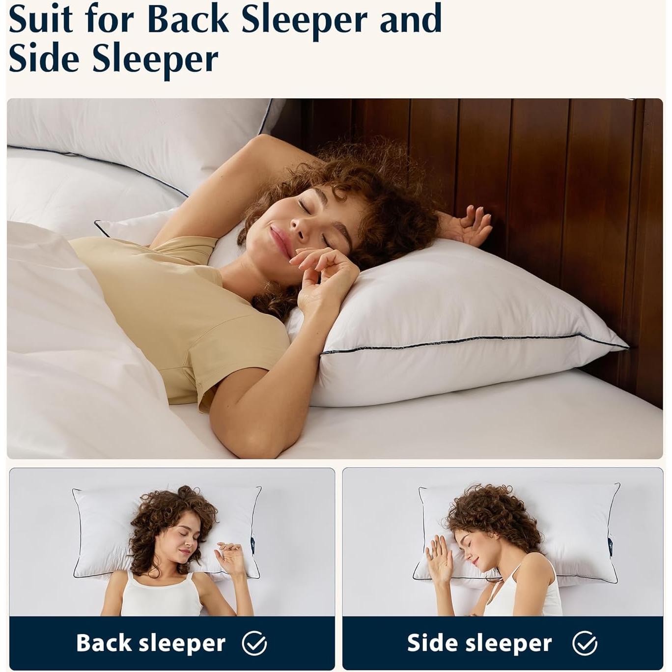 Almohada de Cama Pacific Coast Estándar Plumas de Ganso 1 Paquete