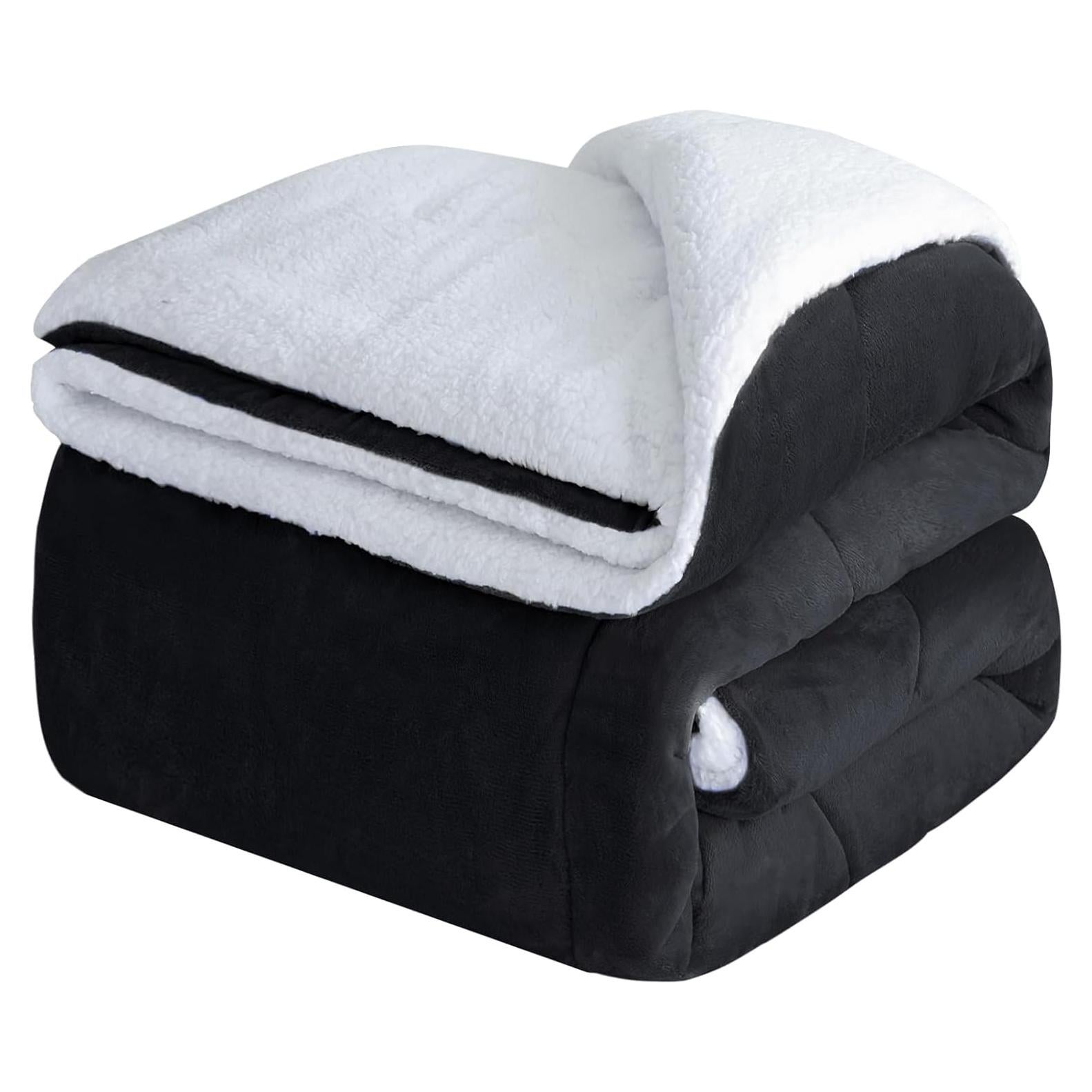 Manta de Forro Sherpa CHOSHOME Individual 60x80 Negro