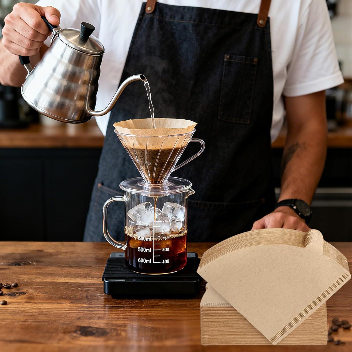 Filtros de café en cono Niveaya 200 unidades tamaño 02 papel natural