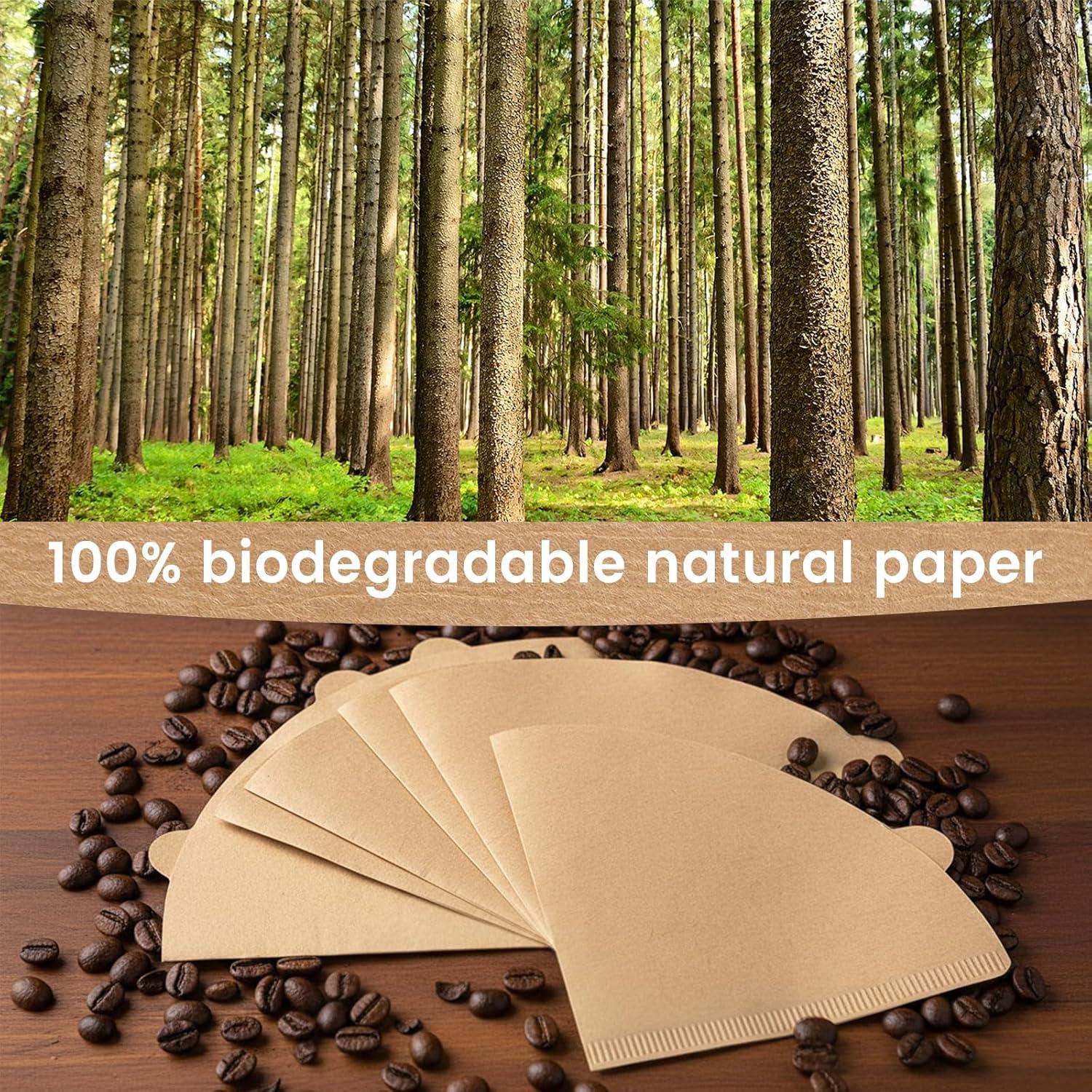 Filtros de café en cono Niveaya 200 unidades tamaño 02 papel natural