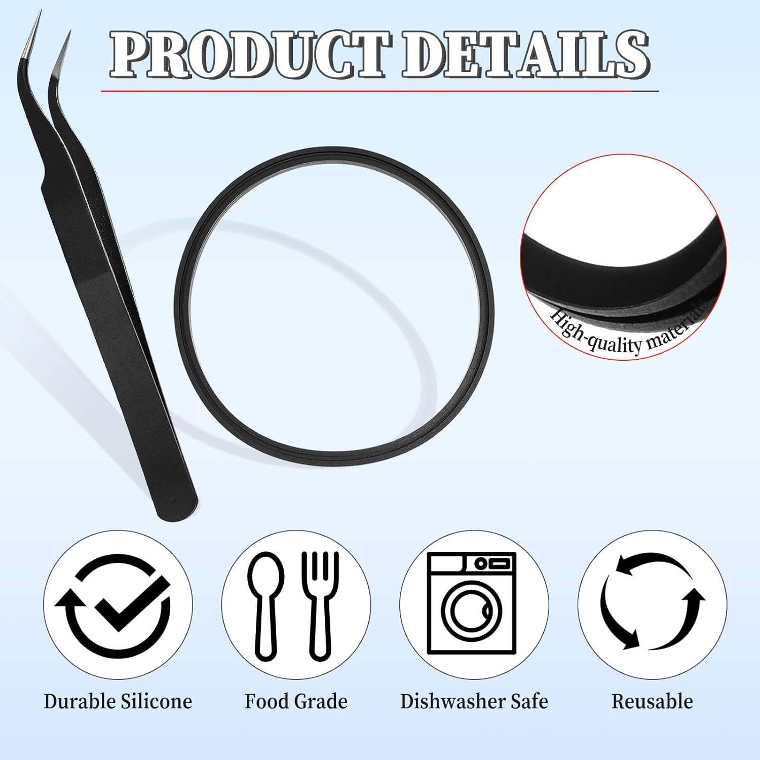 8 Juntas de Sellado de Silicona Abeillo para Tazas Contigo 16oz y 20oz