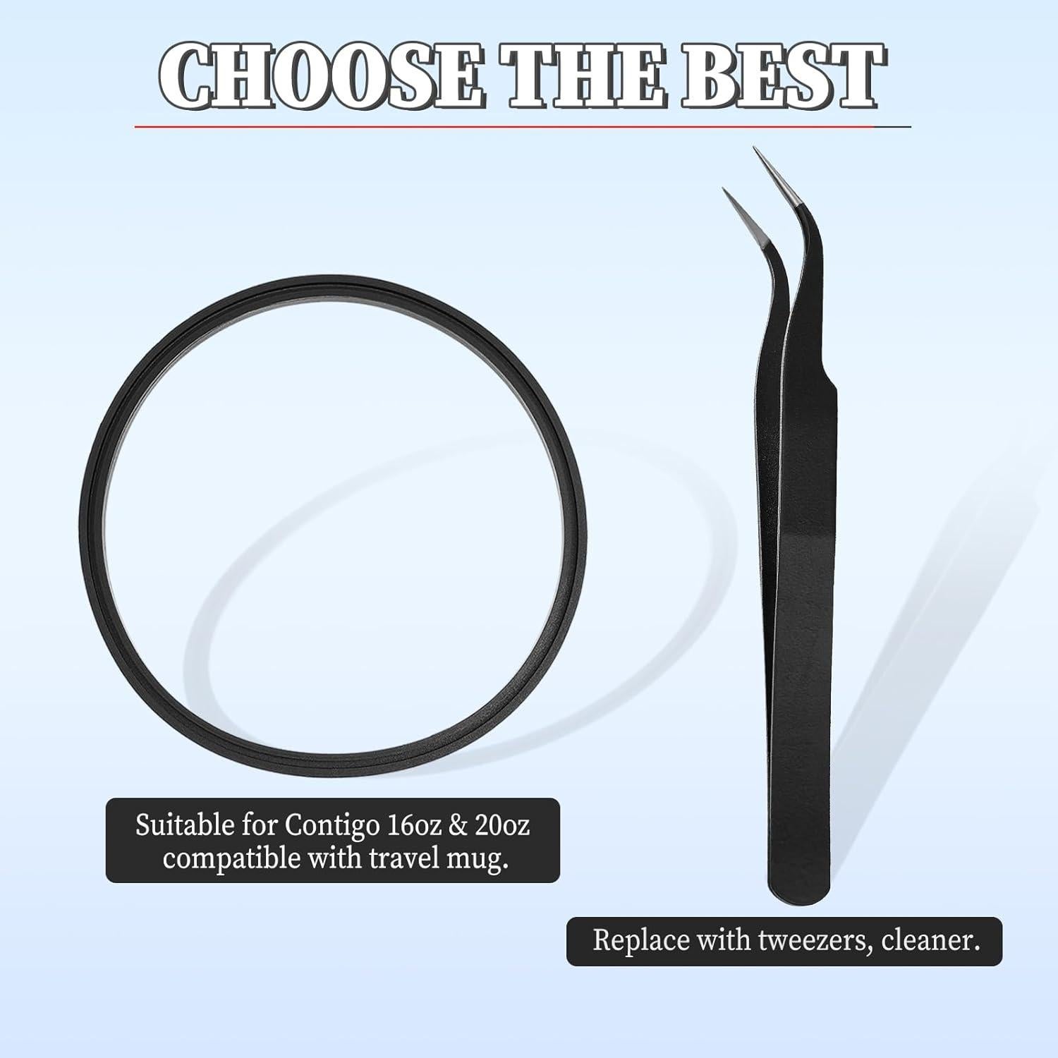 8 Juntas de Sellado de Silicona Abeillo para Tazas Contigo 16oz y 20oz