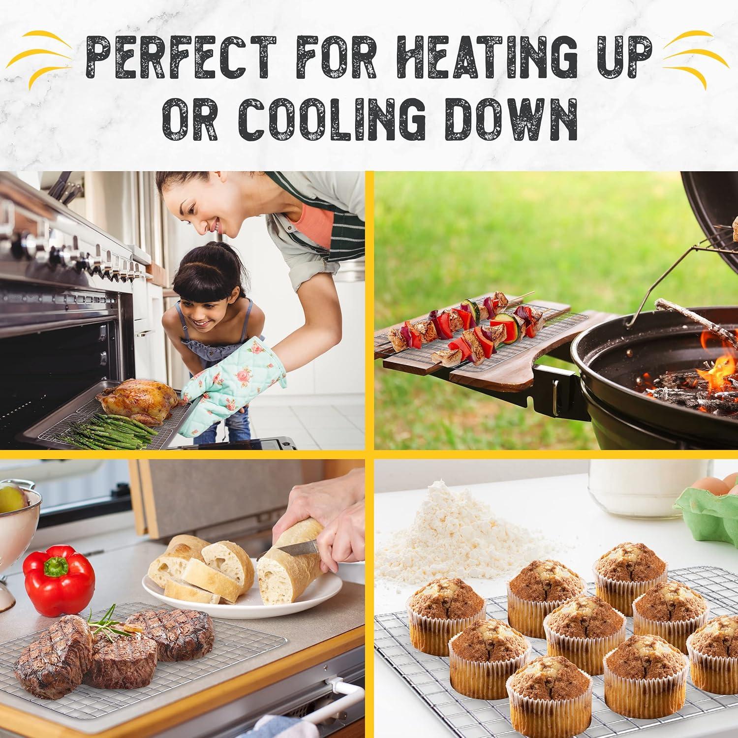 Rejillas de Enfriamiento Checkered Chef Acero Inoxidable 20.3x29.2 cm Set de 2