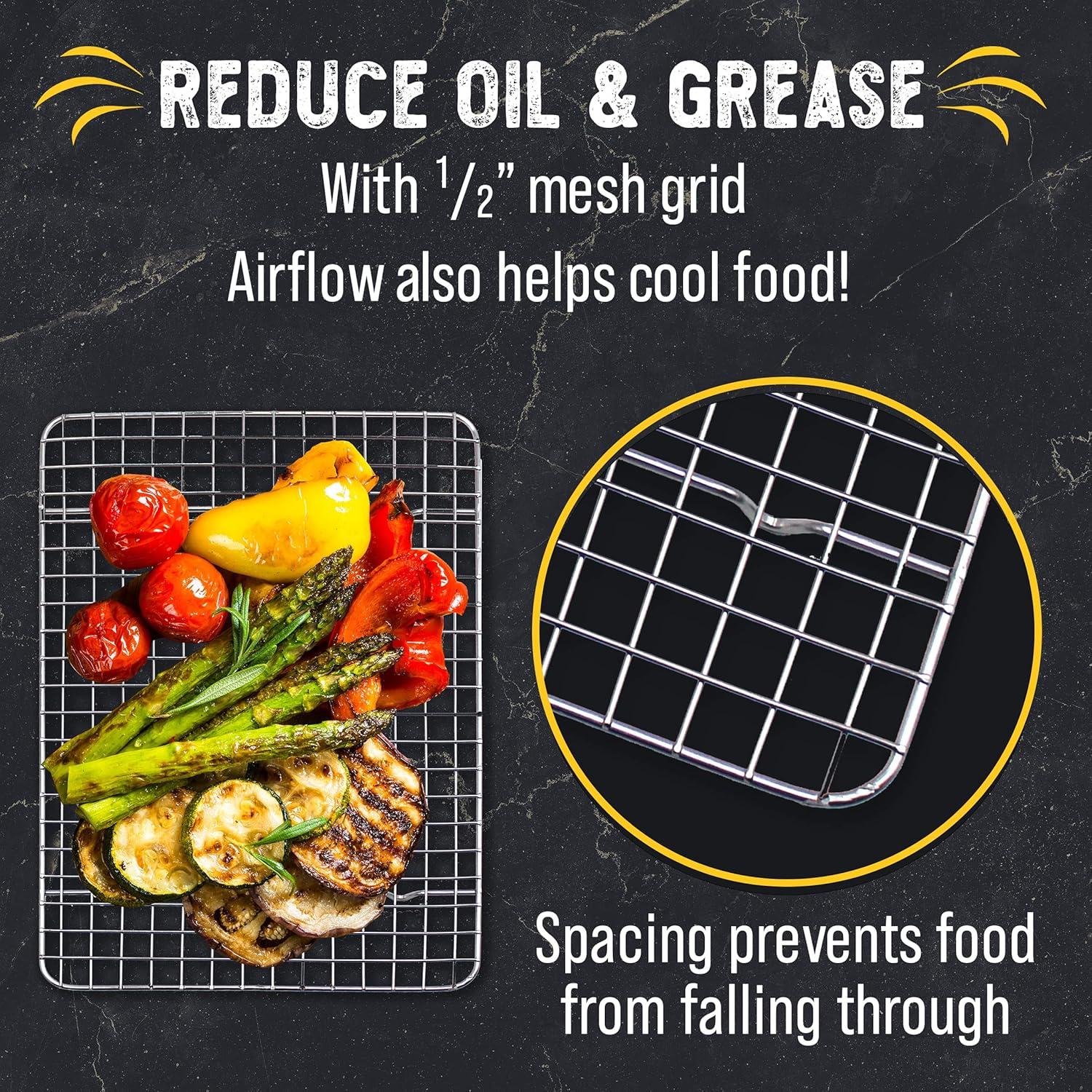 Rejillas de Enfriamiento Checkered Chef Acero Inoxidable 20.3x29.2 cm Set de 2