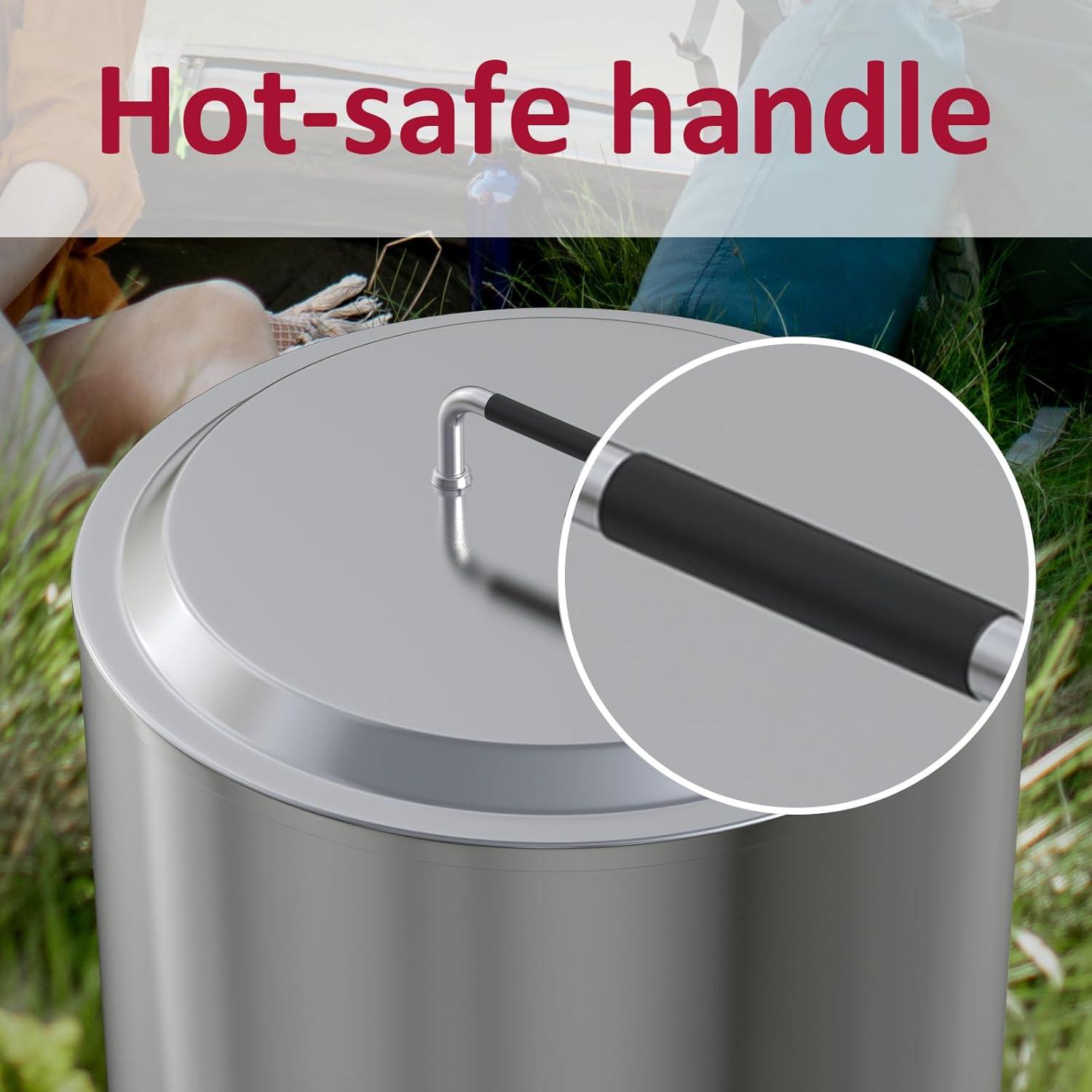 Tapa de Fogata AJinTeby 49.5 cm Acero Inoxidable para Solo Stove