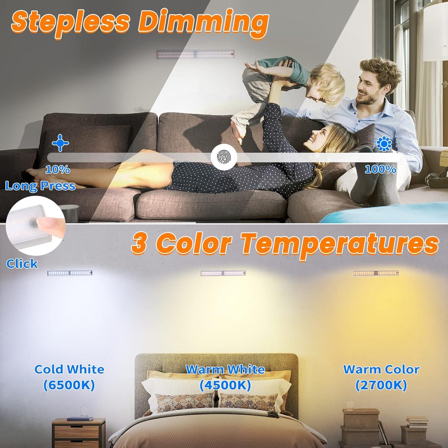 Luces Bajo Gabinete Goodland con Sensor de Movimiento 80 LED