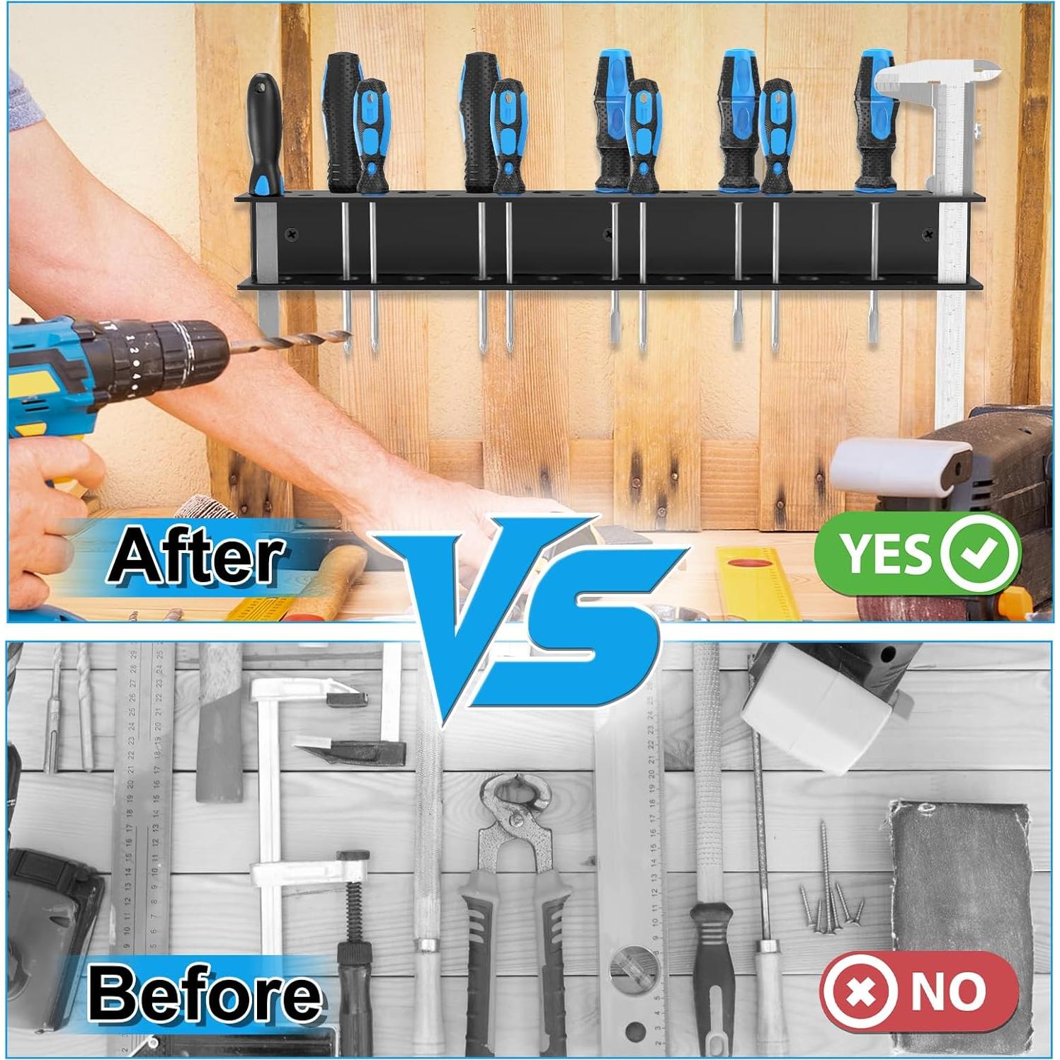 Organizador de Destornilladores Ouinis Montado en Pared 40cm