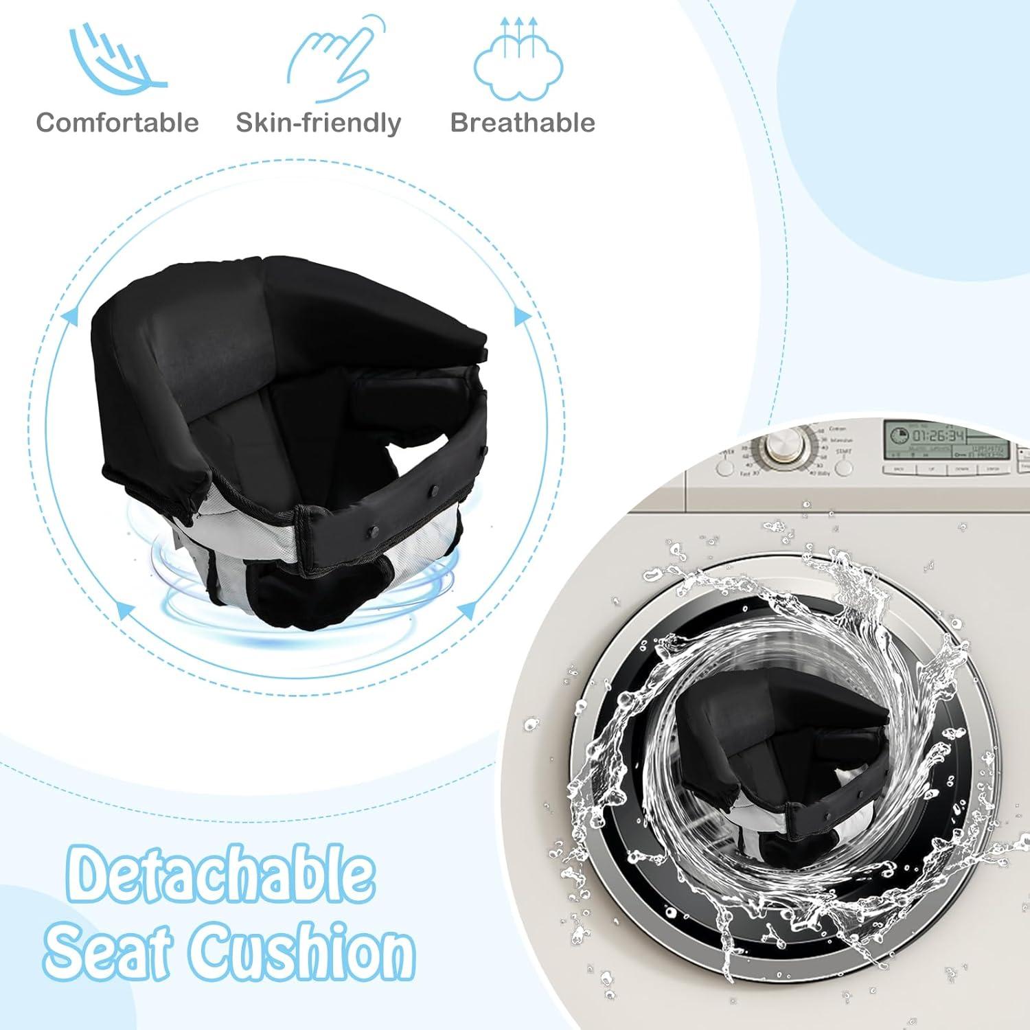 Andador HONEY JOY 6 en 1 Plegable para Bebé 7-14 Meses Negro