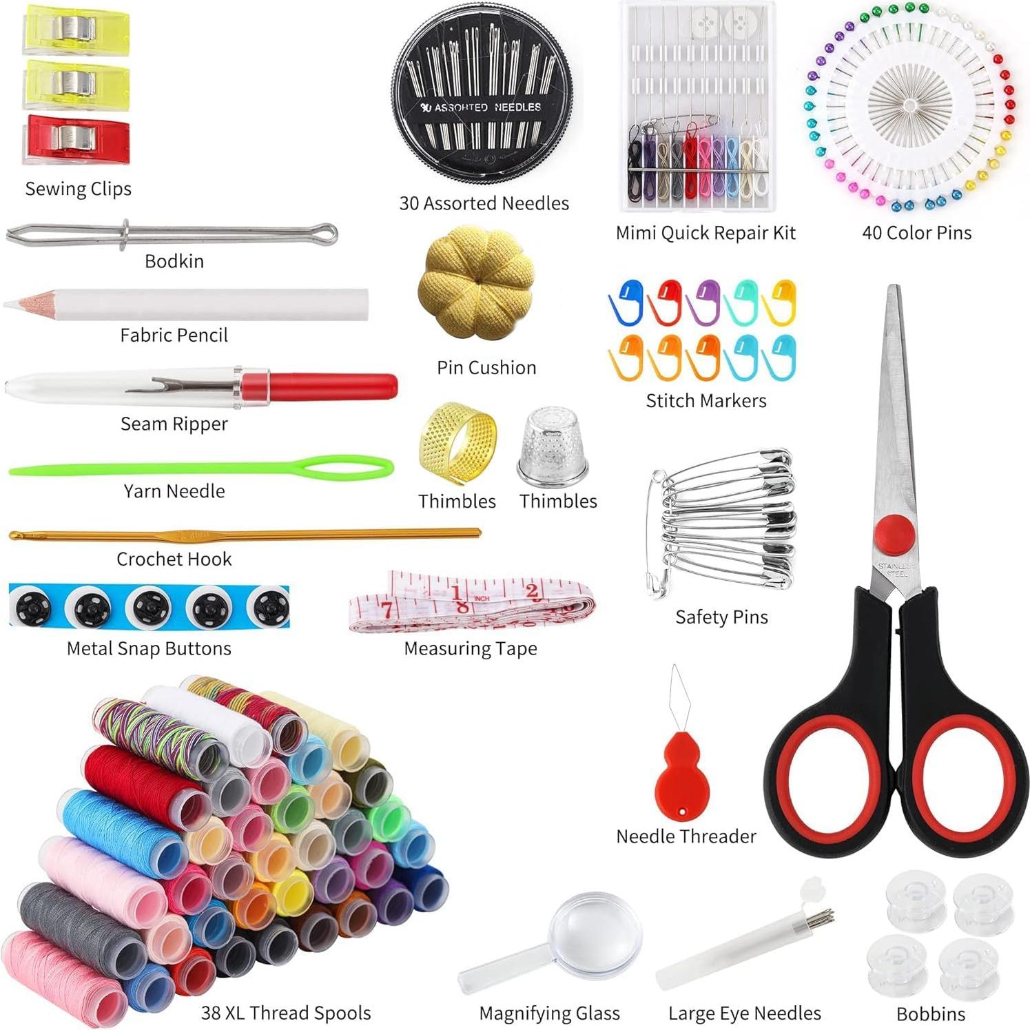 Kit de Costura 183PCS SSKU Negro - Herramientas y Accesorios