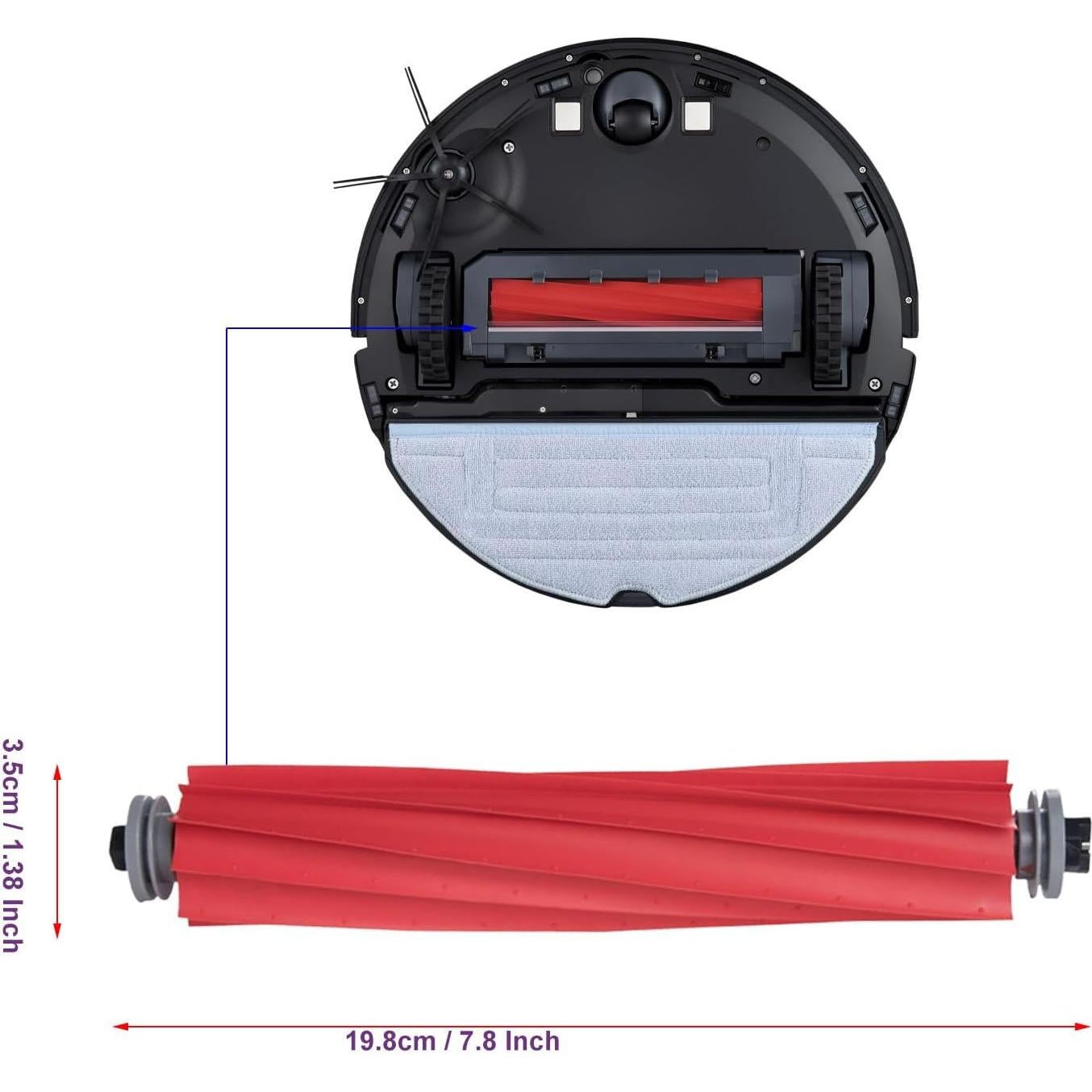 Cepillos de Reemplazo PELLYDA para Roborock S7 y Q Revo - 3 PZS
