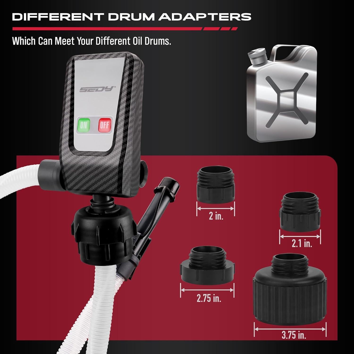 Bomba de Transferencia de Combustible SEDY 12V Portátil 1.90 kg