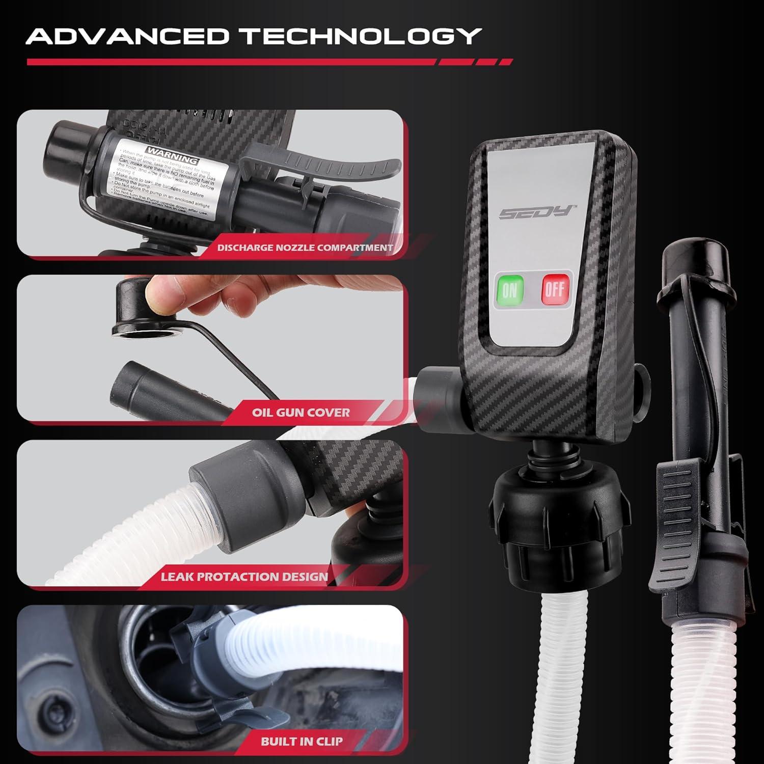 Bomba de Transferencia de Combustible SEDY 12V Portátil 1.90 kg