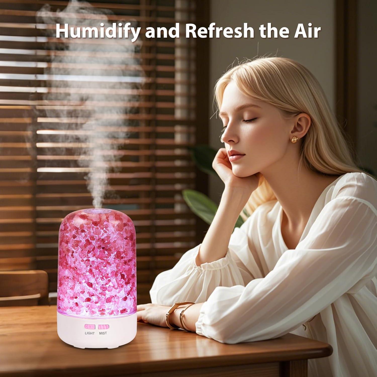 Difusor de Aceite Esencial ZqLotXiao 120ml Luz Nocturna