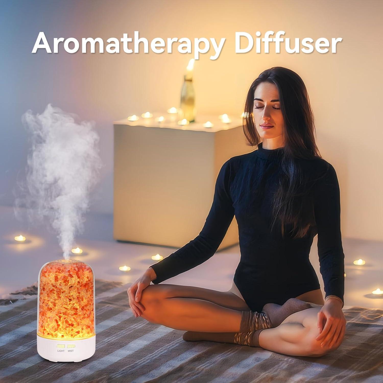 Difusor de Aceite Esencial ZqLotXiao 120ml Luz Nocturna