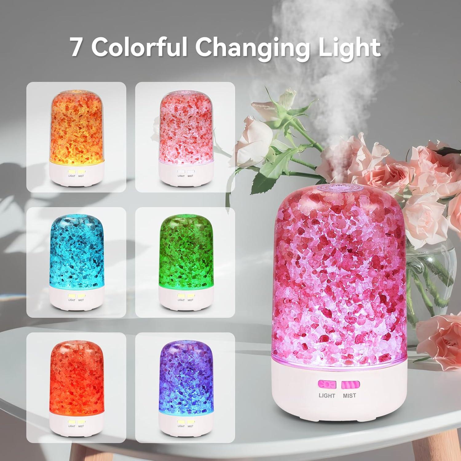 Difusor de Aceite Esencial ZqLotXiao 120ml Luz Nocturna