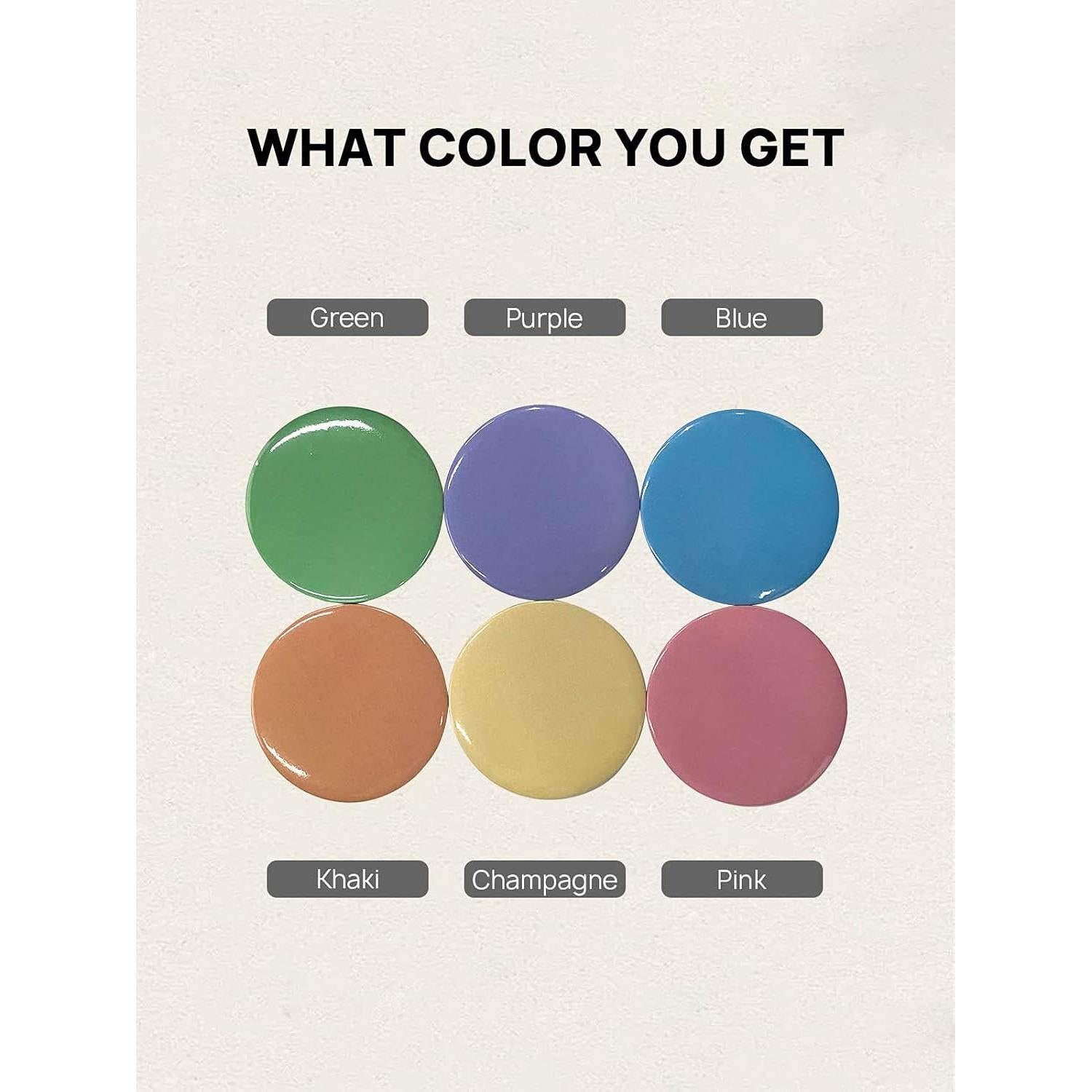 Espejo Compacto Redondo Getinbulk 6 Colores 12 Piezas 6.35 cm