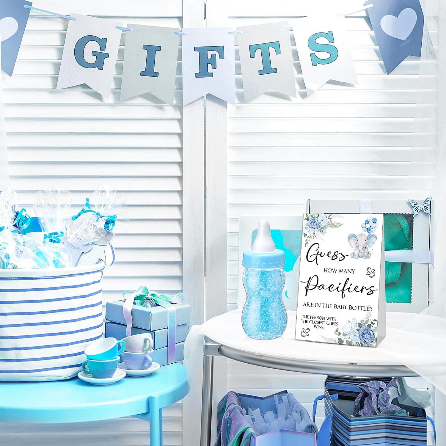 Juego de Baby Shower Roowest Adivina Cuántos Chupetes Azul