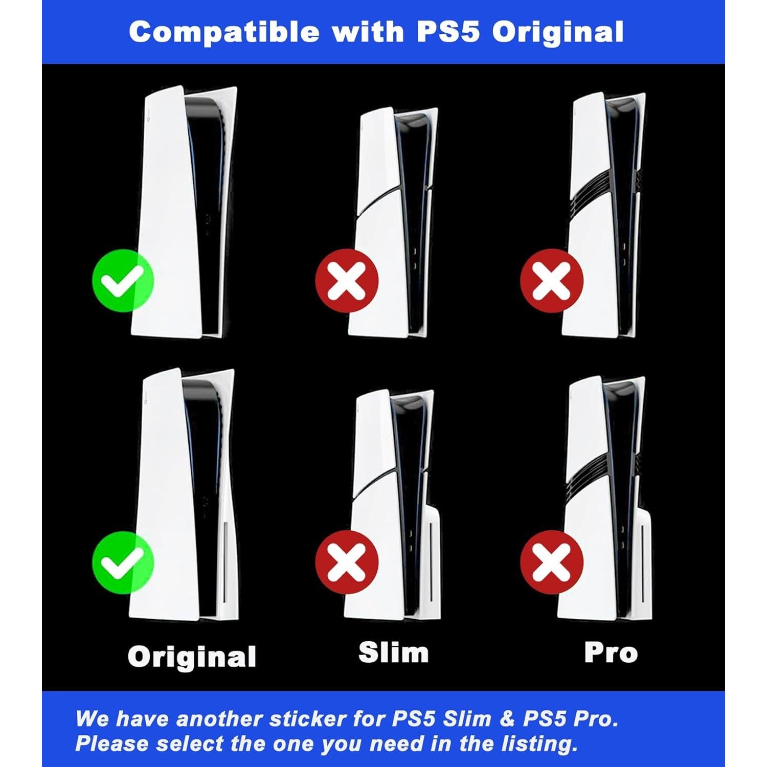 Pegatinas Personalizadas PS5 KUSTOMAZING - 2 Paquetes