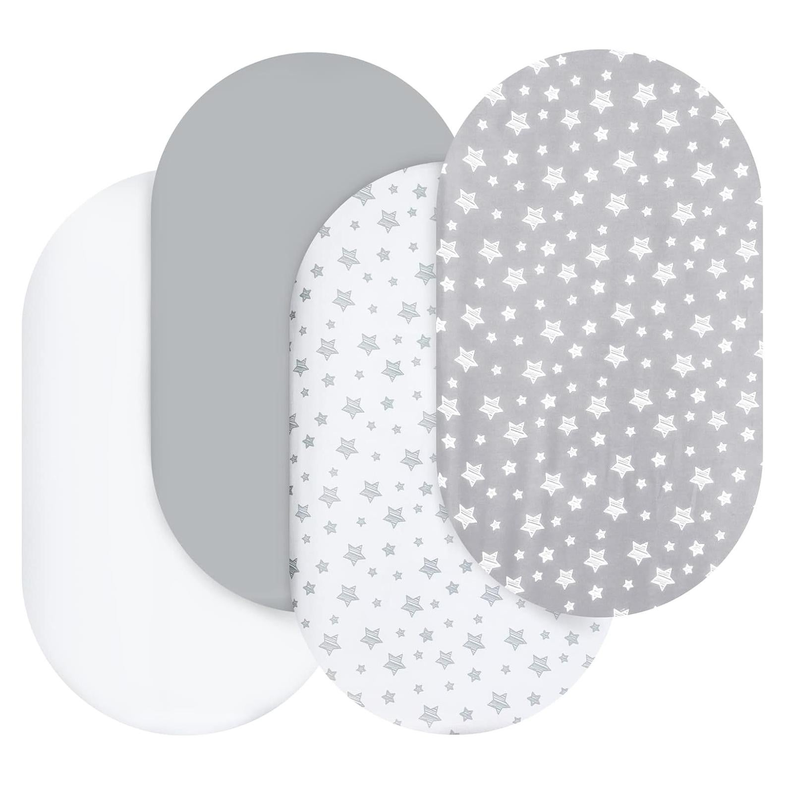 Juego de Sábanas para Cuna Moonsea 4 Piezas Microfibra Gris