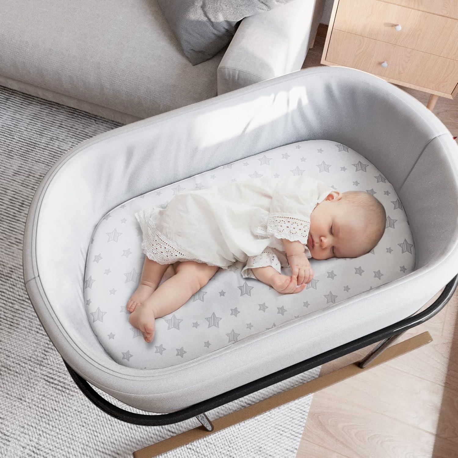 Juego de Sábanas para Cuna Moonsea 4 Piezas Microfibra Gris