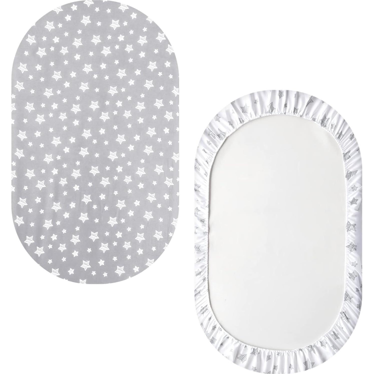 Juego de Sábanas para Cuna Moonsea 4 Piezas Microfibra Gris