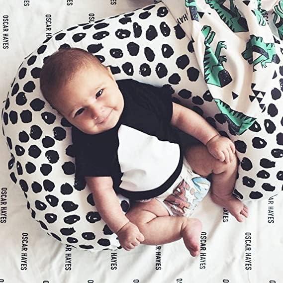 Almohada de Lactancia KLWJFK Semicircular con Funda Desmontable