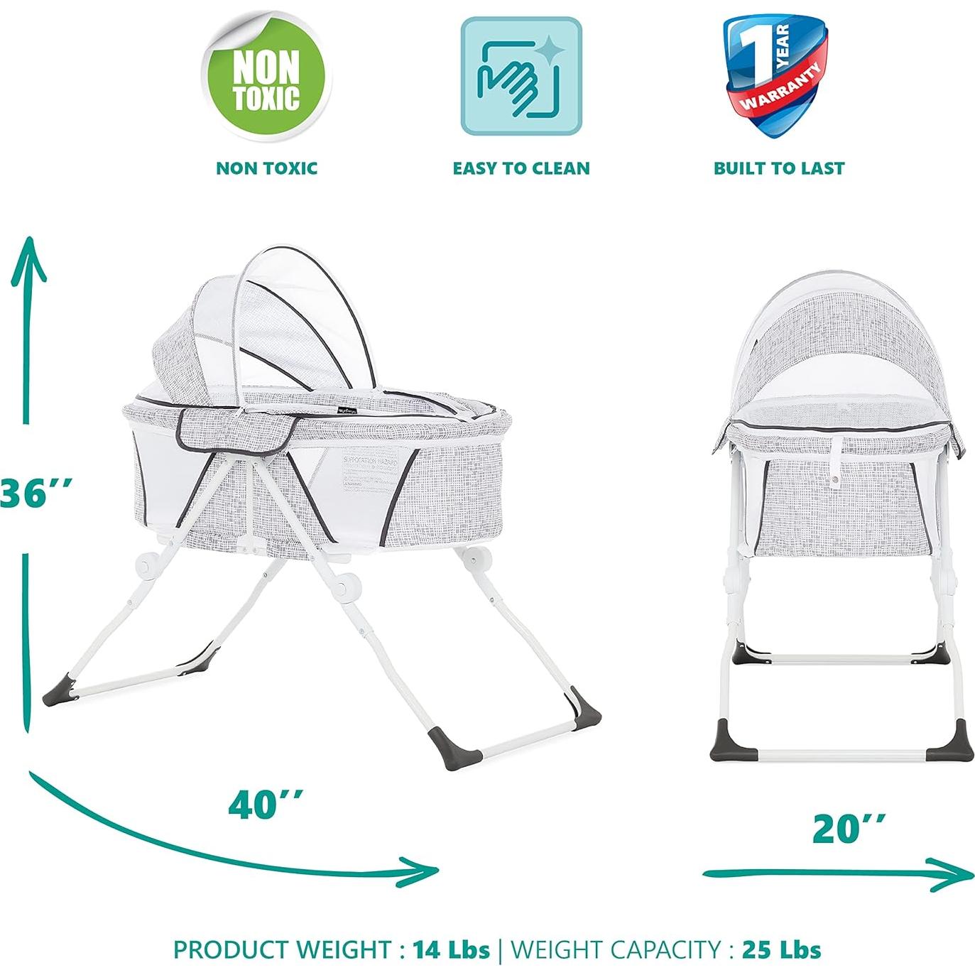 Cuna portátil Dream On Me Karley Plus, ligera y compacta