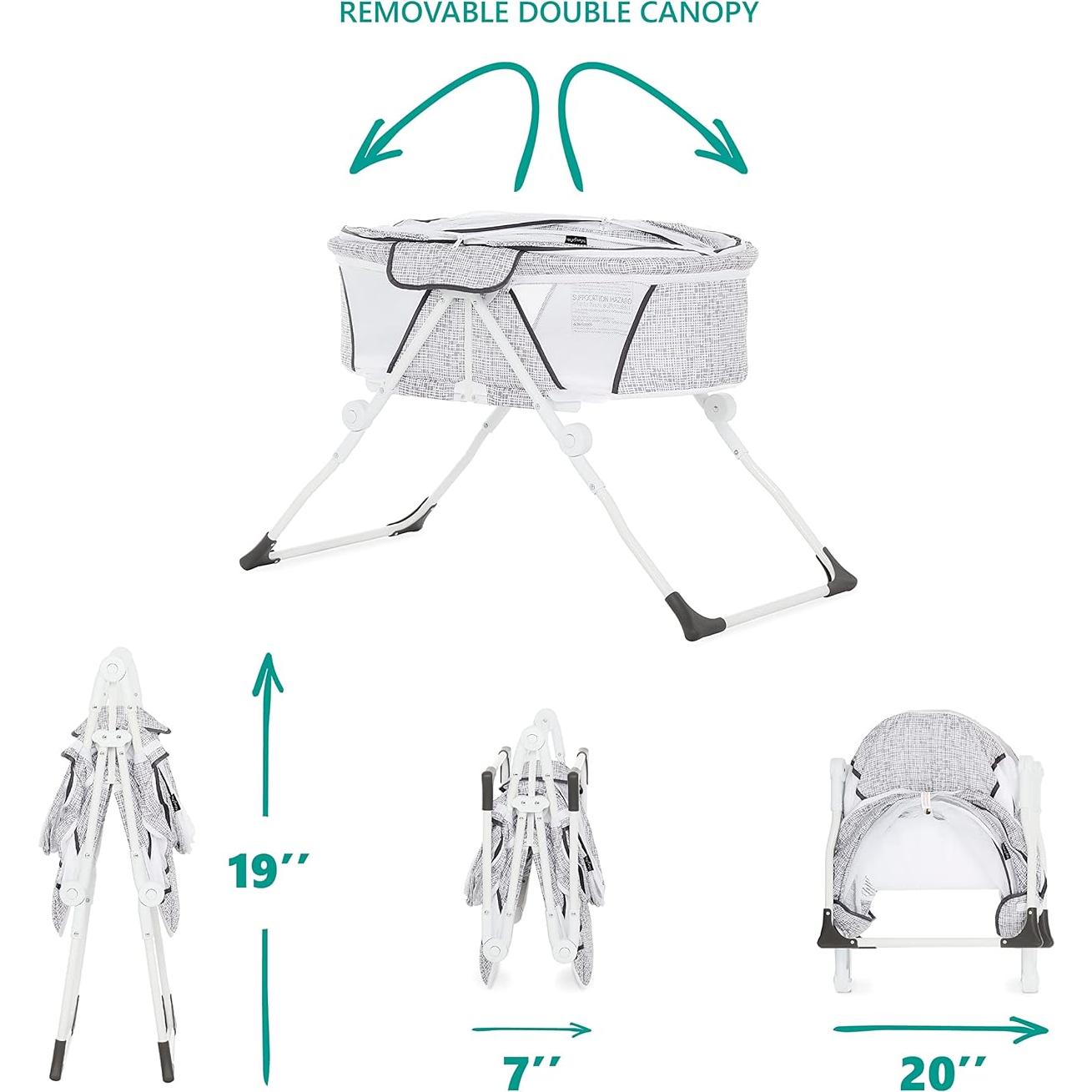 Cuna portátil Dream On Me Karley Plus, ligera y compacta