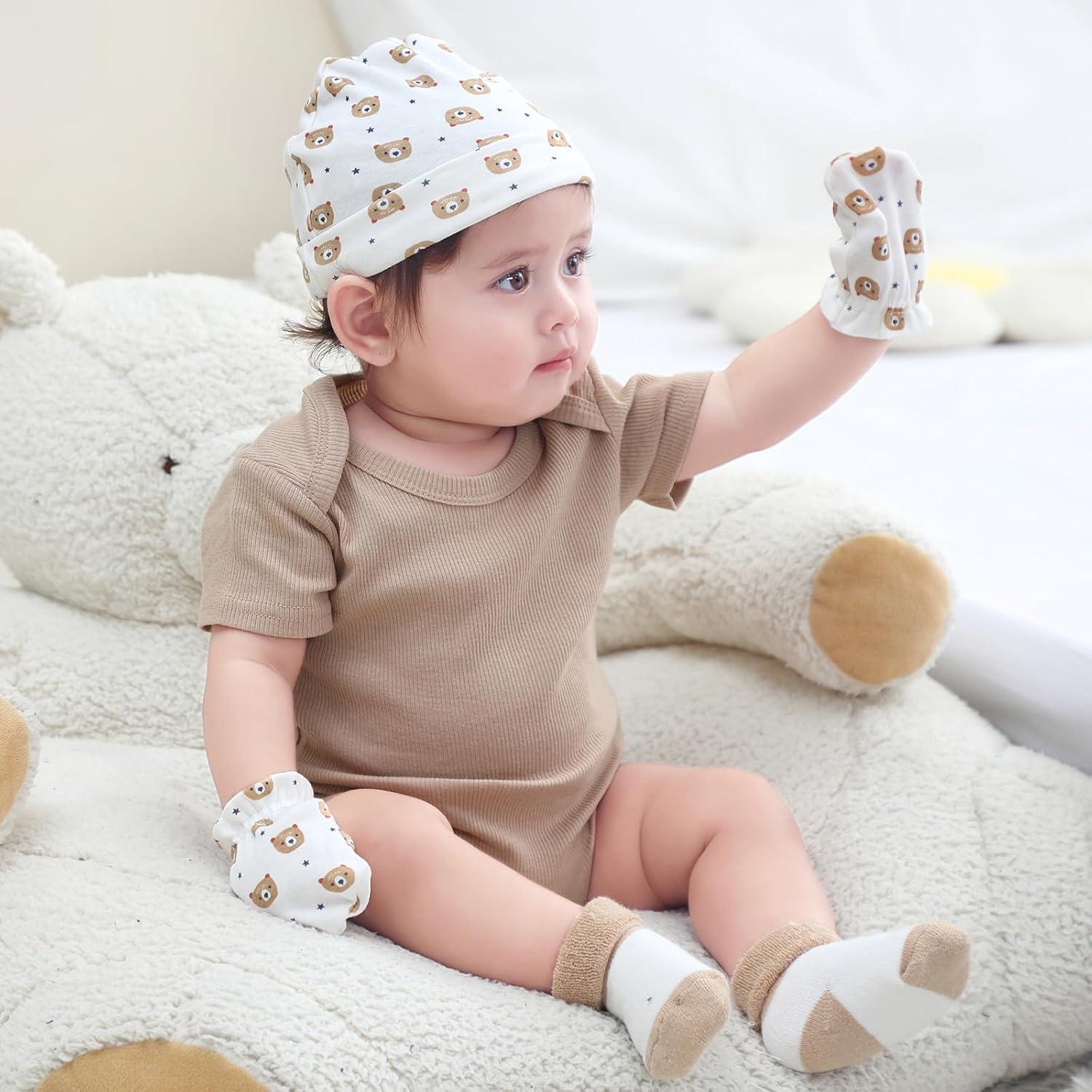 Conjunto de Gorros, Manoplas y Calcetines Ruliby 0-6 meses