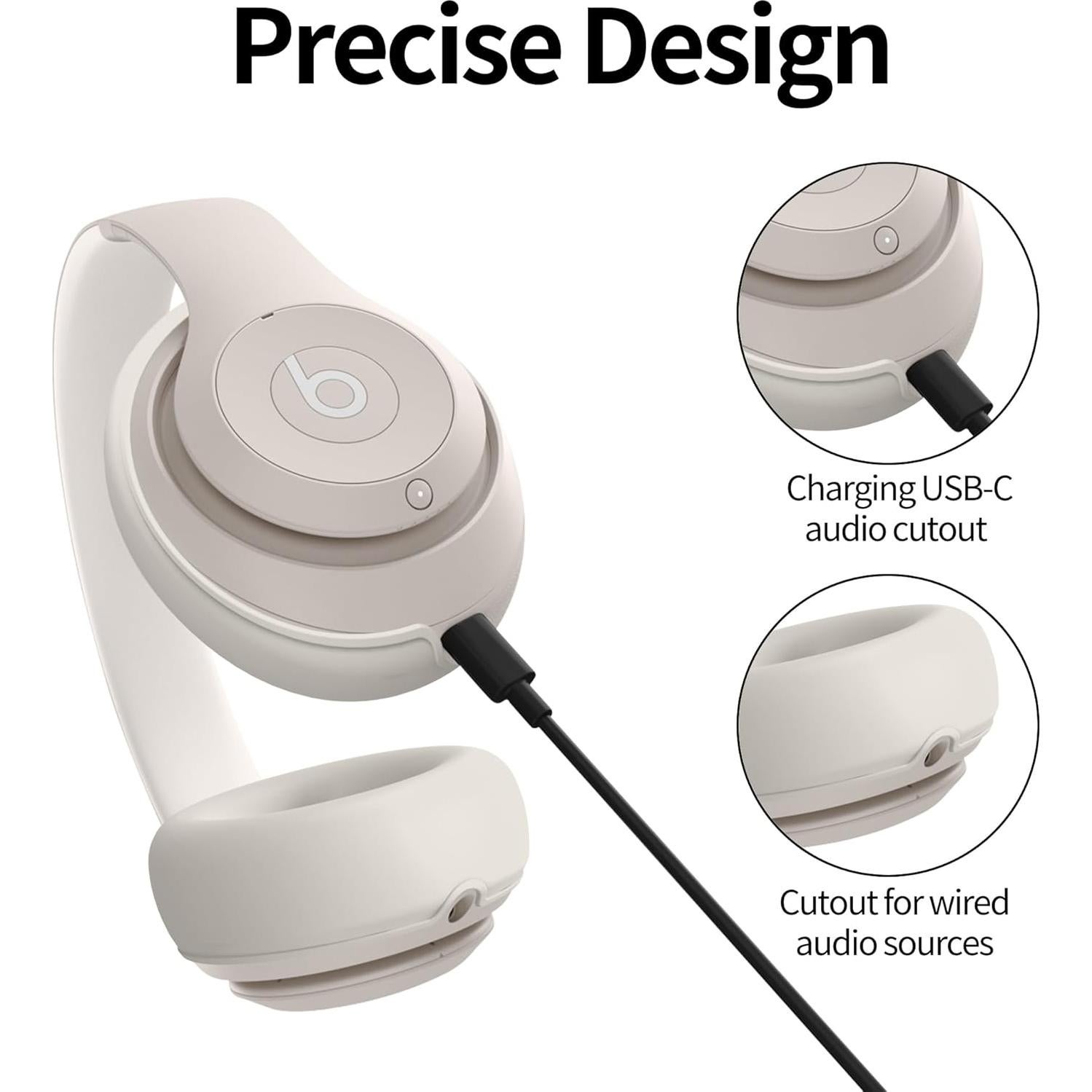 Funda de Silicona DZHAXIE para Beats Studio Pro - Albaricoque