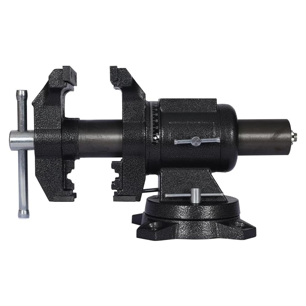 Morsa de Banco Rotativa Homonova 5" con Base Giratoria 360°