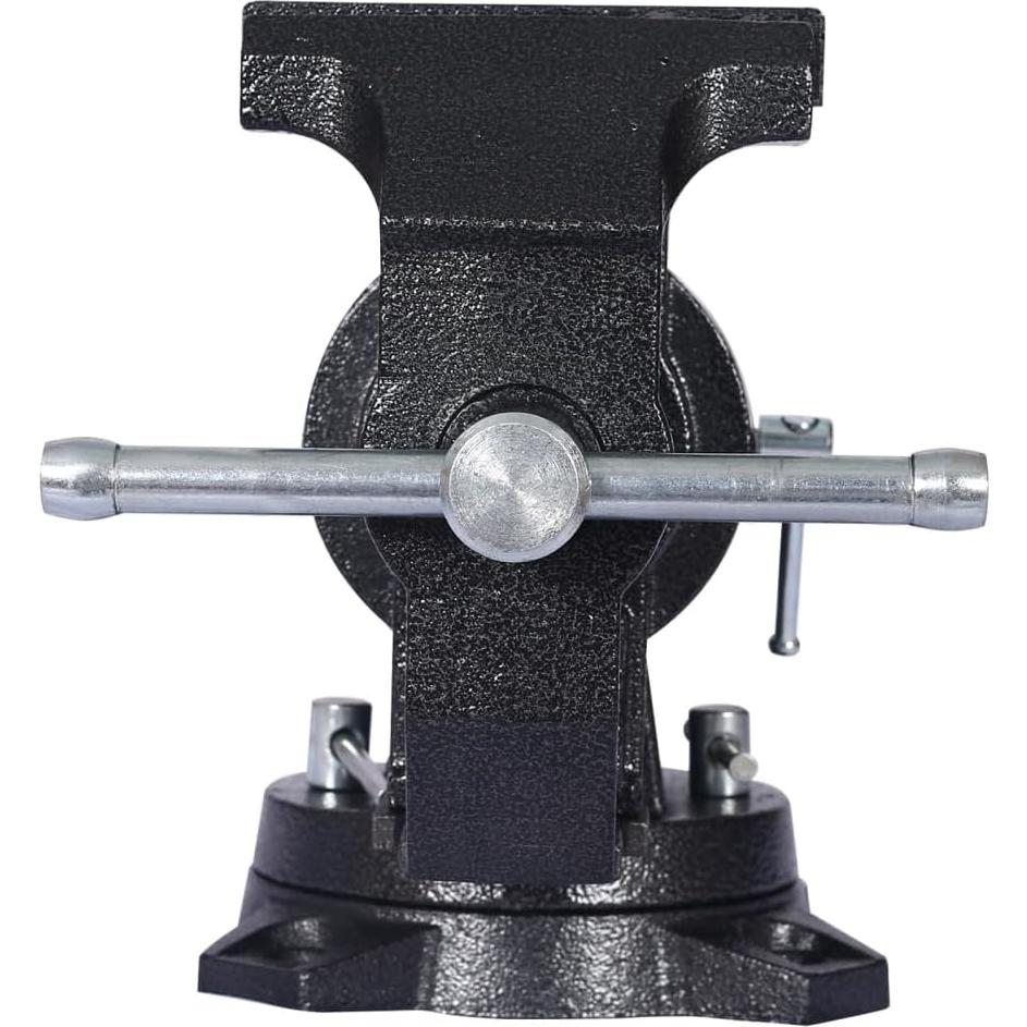 Morsa de Banco Rotativa Homonova 5" con Base Giratoria 360°