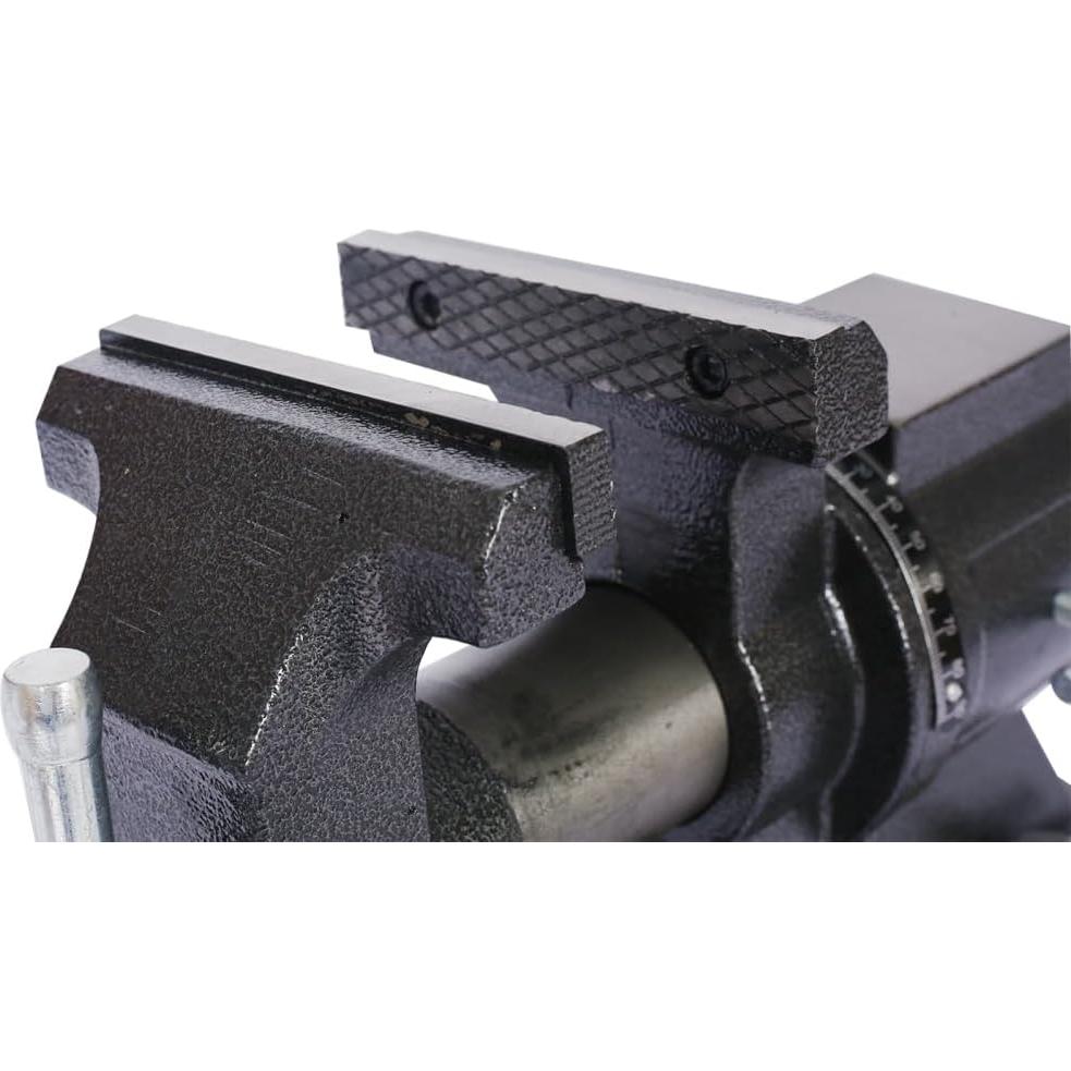 Morsa de Banco Rotativa Homonova 5" con Base Giratoria 360°