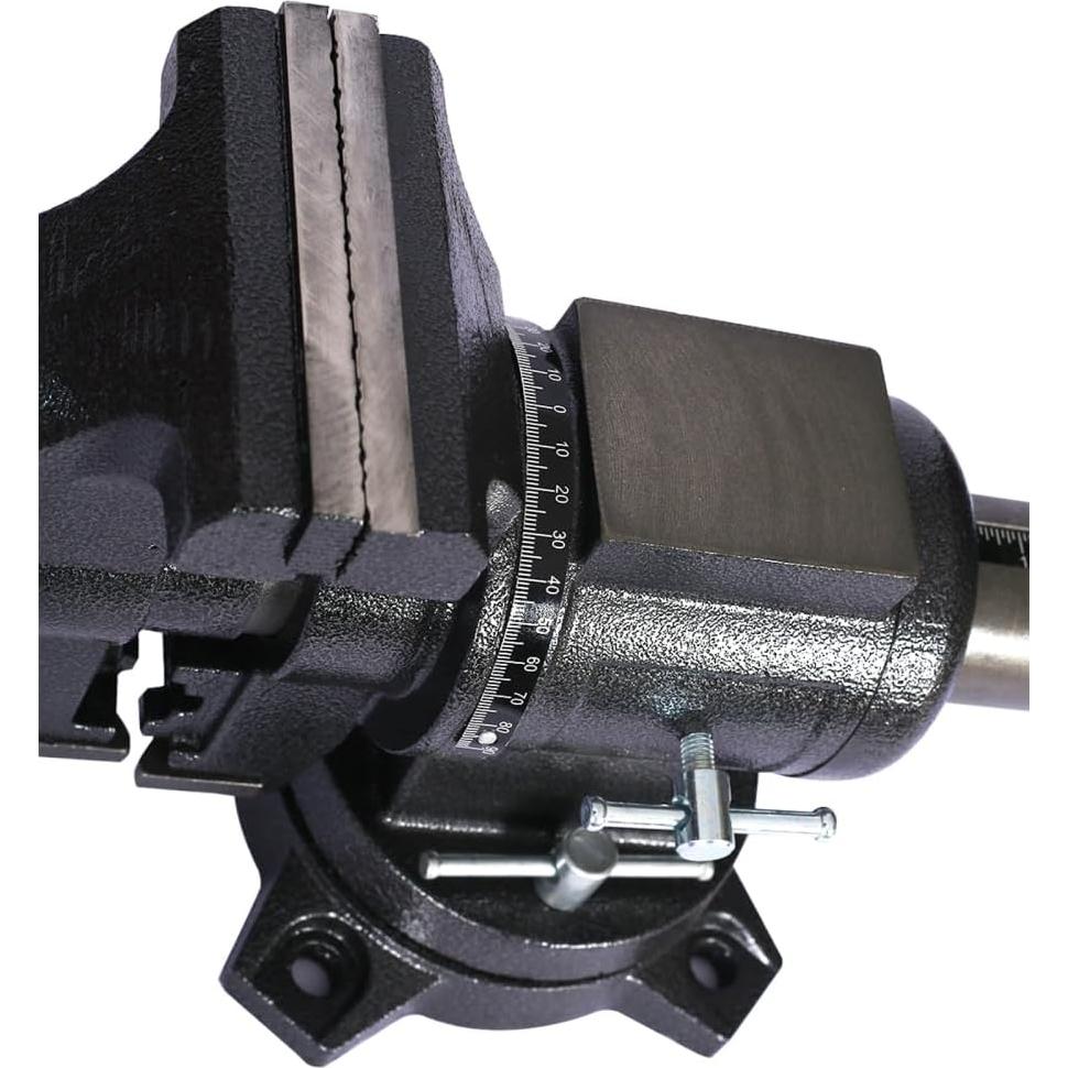 Morsa de Banco Rotativa Homonova 5" con Base Giratoria 360°