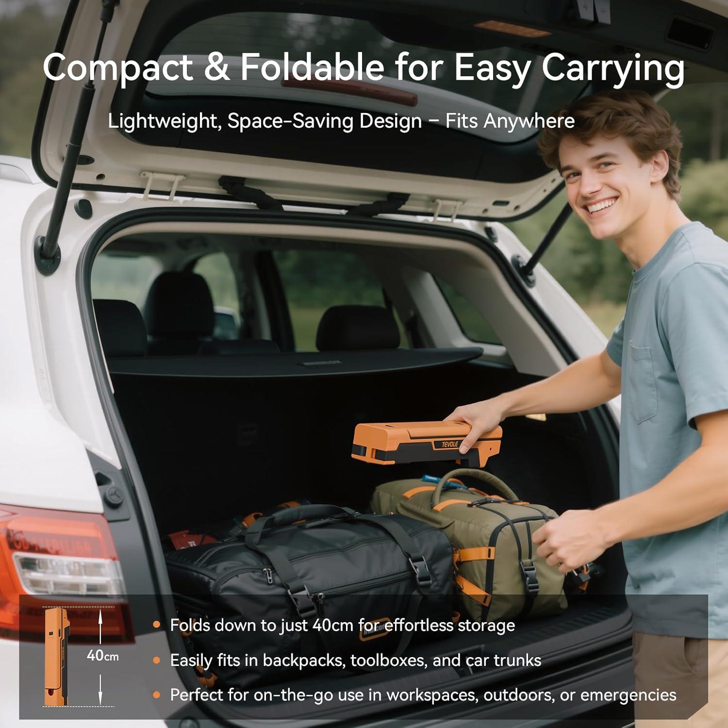 Luz de Trabajo LED TEVOLE 1500LM con Soporte Trípode Plegable