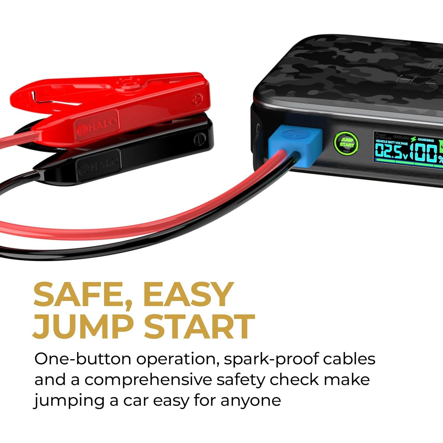 Arrancador de Coche Portátil HALO Bolt PAL 1000 - Negro