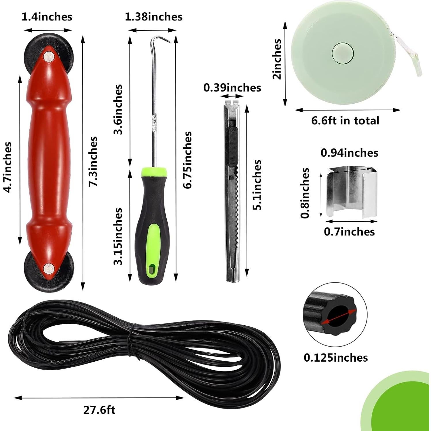 Kit de Reparación de Pantalla de Ventana FLYZZZ 48x300cm Gris