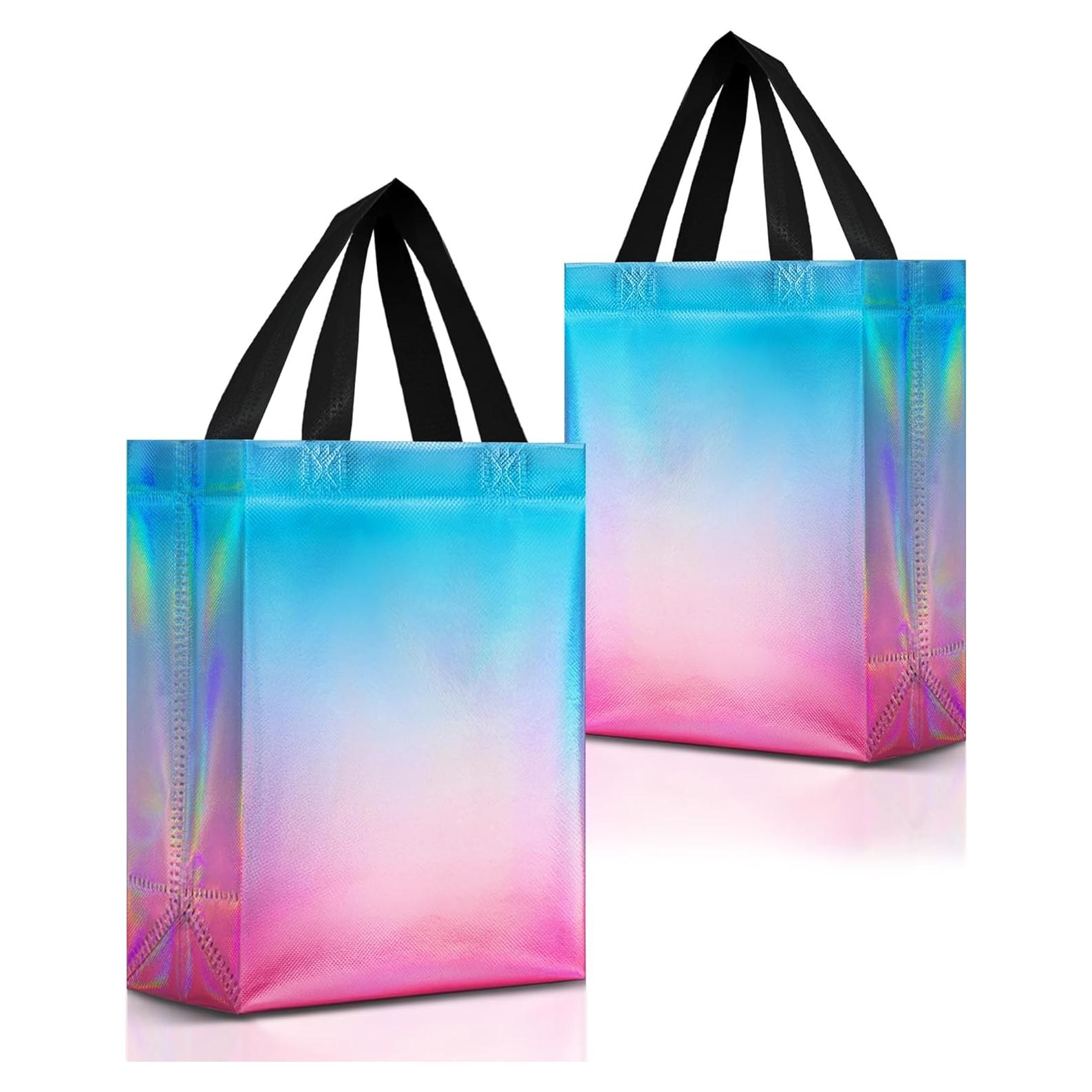 Bolsas de Regalo Reutilizables Nush Nush Gradiente Aqua-Rosa - Set 12