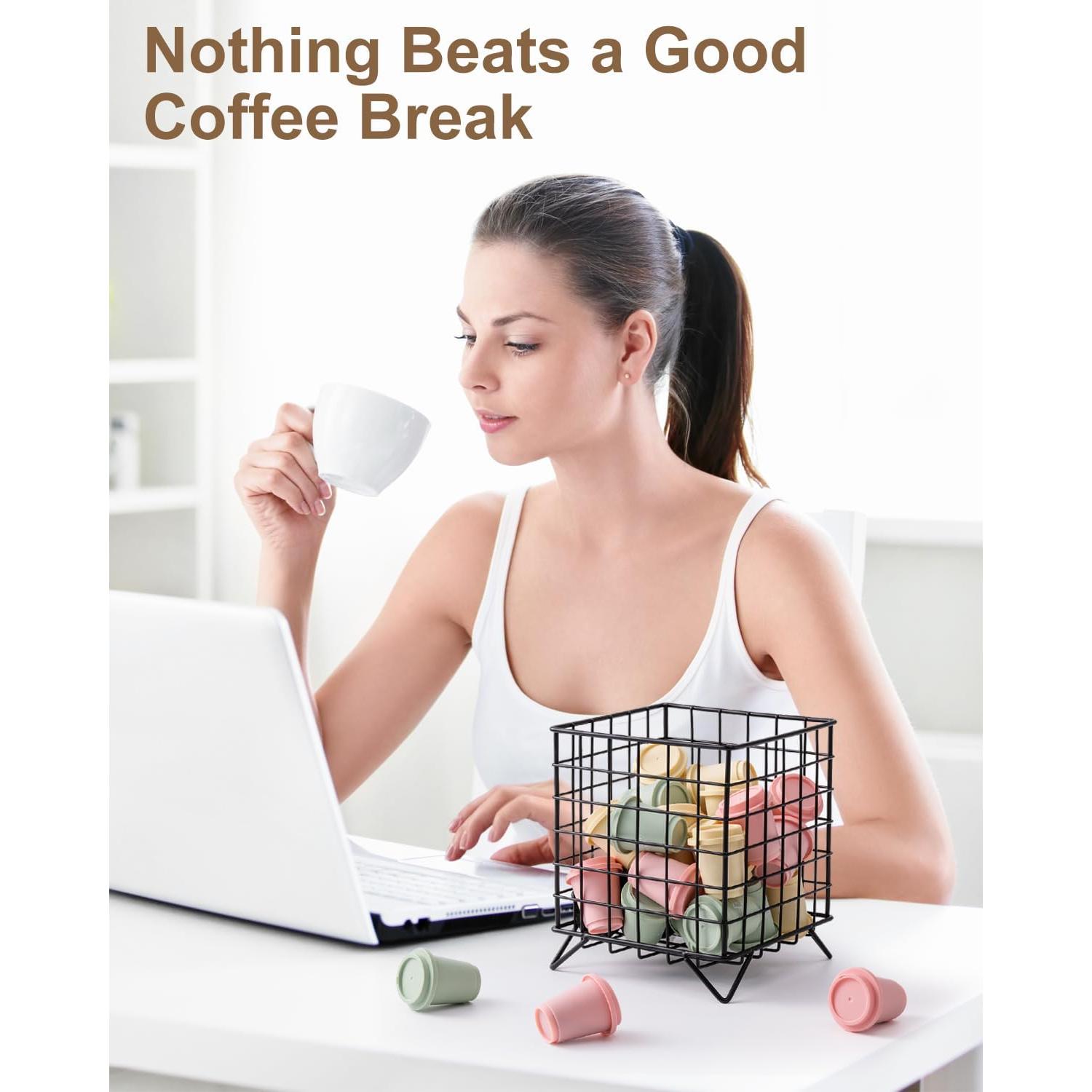 Organizador de K Cups FantasyLife Metal Negro 25+ Cápsulas