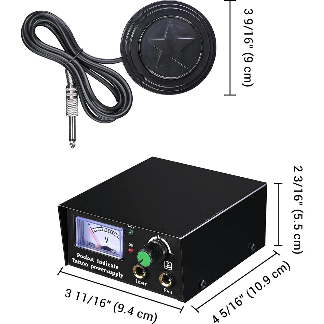 Kit Completo de Tatuaje AW - 2 Máquinas, 4 Tintas, 5 Agujas