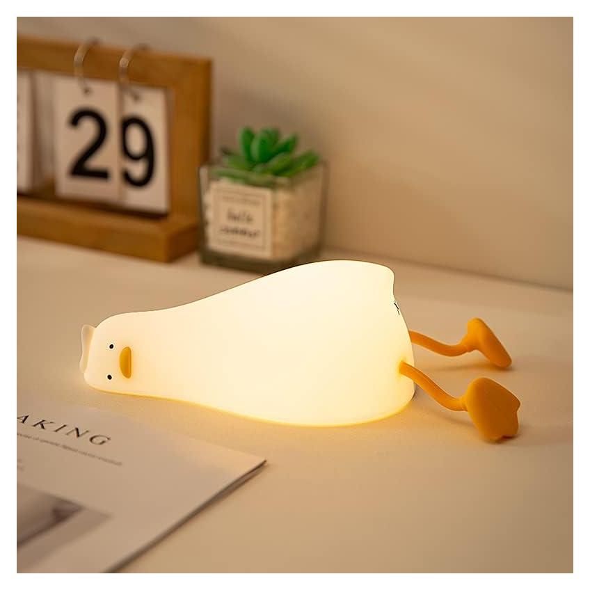 Lámpara Nocturna Pato Aplastable Kibbidea Silicona Recargable