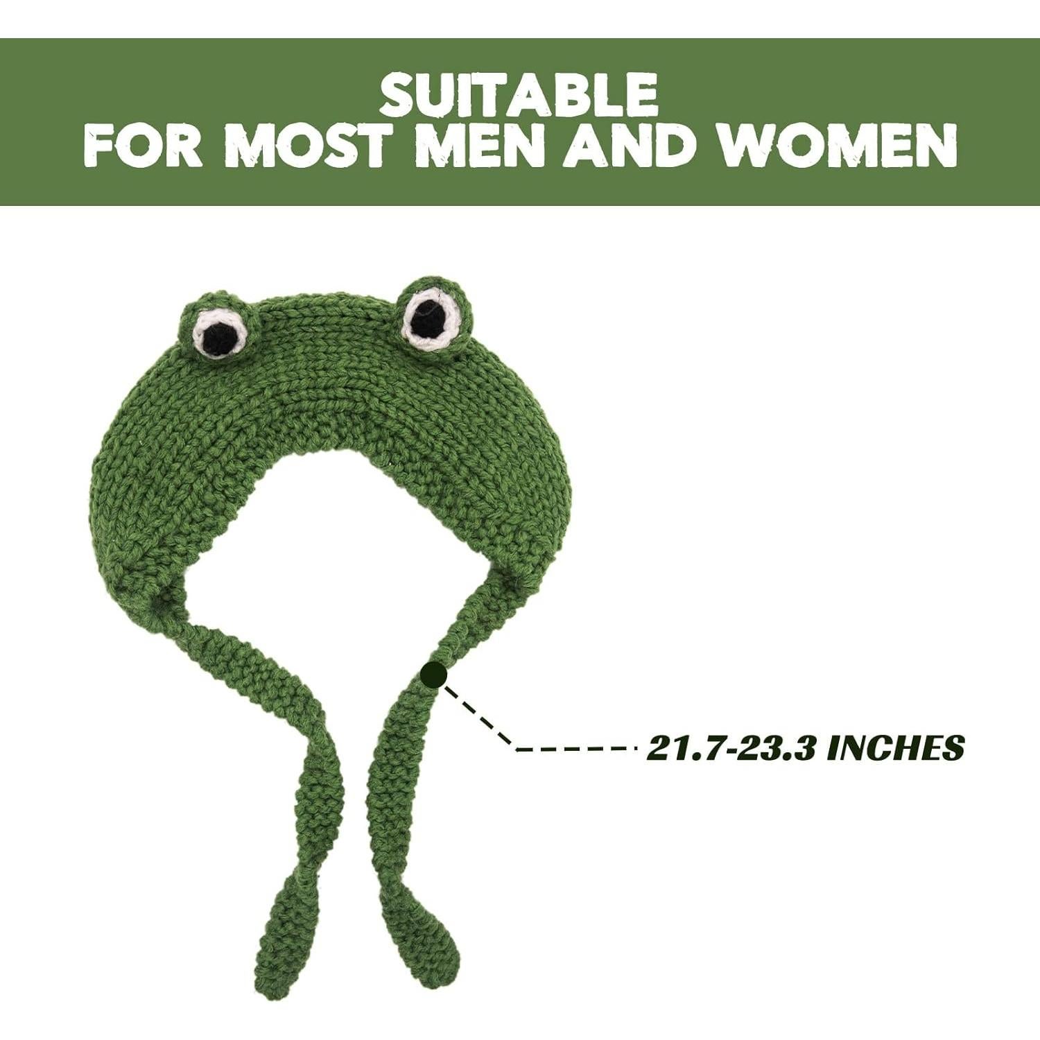 Diadema de Rana Tejida a Mano Cnorialy Verde 55-59 cm